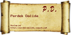 Perdek Dalida névjegykártya